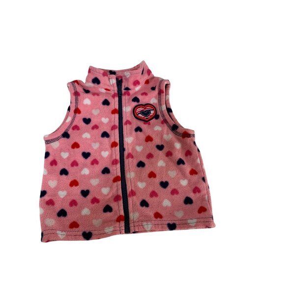 Vintage Faded Glory Girls Infant Baby Size 6 9 Months Full Zip Fleece Jacket ves - Picture 1 of 4